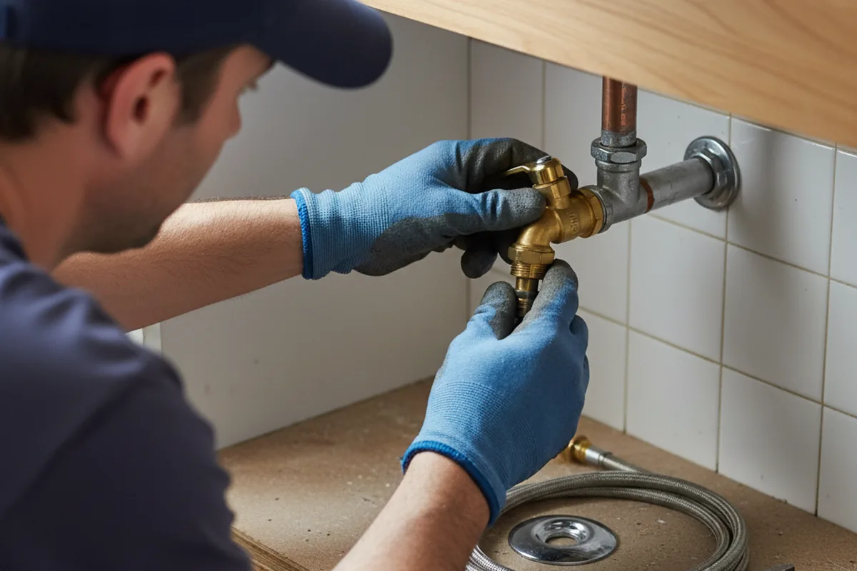 Shutoff valve and fitting work during Faucet and Fixture Repair in Mico